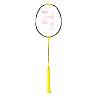 Rakieta badmintonowa Yonex Nanoflare 1000 Game (z wyważeniem na rączkę, średnia) żółta - naciągnięta -